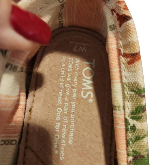 Toms NEW Floral Boho Cottagecore Festival Cruise Comfortable Loafers Shoes - Picture 8 of 10
